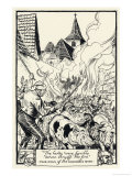At Quedlinburg Germany Sick Pigs are Driven Through the Not-Feuer reproduction procédé giclée par H.m. Brock
