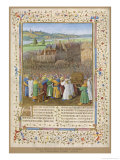 He Besieges Jericho Which is Startlingly Like a 15th Century French Town on the Banks of the Loire Giclee Print by Jean Fouquet