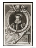Mary Tudor Catholic Queen of England with the Motto Truth is the Daughter of Time Lámina giclée por George Vertue
