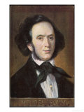 Felix Mendelssohn the German Composer as a Young Man Giclee Print by Eichhorn 