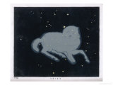 The Constellation of Aries a Ram in a Sitting Posture Giclee Print by Charles F. Bunt