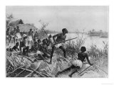 Native Nigerians Rebel Against the Royal Niger Company Reproduction procédé giclée par Frank Feller