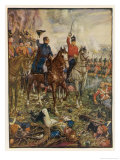 The Prussian and British Commanders, Wellington and Blucher, Meet after Their Victory reproduction procédé giclée par Henry Justice Ford