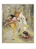 He Dances Gleefully Around a Fire Chanting His Name Lámina giclée por Anne Anderson He Dances Gleefully Around a Fire Chanting His Name Lámina giclée por Anne Anderson