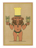 Bes, Dwarf-God of Egypt Giclee-trykk av E.a. Wallis Budge