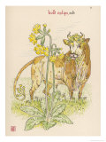 Oxlips and Ox Giclee Print by Walter Crane