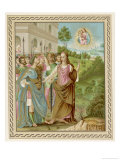 The Sibyl of Tibur Foretells the Imminent Coming of Jesus to the Emperor Augustus Giclee Print by Giulio Clovio