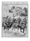 Cavalry Fight in a French Village. British Hussars Rout German Cuirassiers Giclee Print by Philip Daud