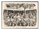 "Pit Boxes and Gallery" in a London Theatre reproduction procédé giclée par George Cruikshank