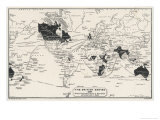Map of the World Showing British Empire Possessions Giclee-trykk av J.g. Bartholomew Map of the World Showing British Empire Possessions Giclee-trykk av J.g. Bartholomew