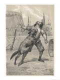 Le Chien De Montargis in a Judicial Duel Macaire Giclee Print by Victor Jean Adam