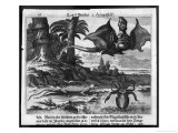 Flying Dragons' were Among the Weird Creatures Reported from the New World by Vespucci Giclee Print by Theodor de Bry Flying Dragons' were Among the Weird Creatures Reported from the New World by Vespucci Giclee Print by Theodor de Bry