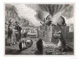 Elijah Burns a Cow Giclee Print by Breenbergh 