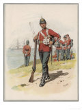 Royal Marine Light Infantry a Private in Marching Order Giclee Print by Frank Dadd