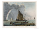 Nimbus, or Rain Cloud, Forming out at Sea Beyond the Fishing Boats reproduction procédé giclée par Charles F. Bunt