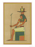 The Supreme Earth-God Whose Union with His Sister Nut Produced the Other Gods Giclee-trykk av E.a. Wallis Budge