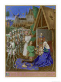 The Magi Reach Bethlehem and Bring Their Gifts to Jesus Giclee Print by Jean Fouquet