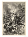Battle of Marston Moor a Fierce Battle Between Mounted Soldiers Giclee Print by Emile Bayard