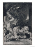 Beowulf Who Has the Strength of Thirty Men Rips off the Arm of Grendel the Monster reproduction procédé giclée par John Henry Frederick Bacon