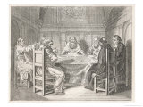 Mikolai Kopernik (Copernicus) the Polish Astronomer Explains His Ideas Around a Table Gicléedruk van Daniel Chodowiecki