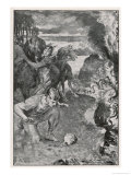 Beowulf Finds the Severed Head of His Comrade Aschere reproduction procédé giclée par John Henry Frederick Bacon