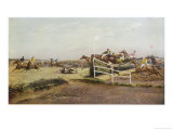 Horse Goes Down at the Canal Turn Giclee Print by G.d. Giles