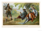 Crusoe Offers His Assistance to the English Captain and Helps to Recover His Vessel Giclee Print by William Dickes