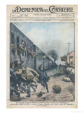 Sinn Fein Terrorism at Upton Station Members of Sinn Fein Fire ジクレープリント - アシル・Beltrame