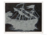 The Constellation Arco Navis Which Takes the Form of a Sailing Ship reproduction procédé giclée par Charles F. Bunt