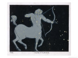 The Constellation of Sagittarius Half Man and Half Horse with a Bow and Arrow reproduction procédé giclée par Charles F. Bunt