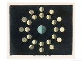 The Moon's Phases reproduction procédé giclée par Charles F. Bunt
