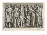 Group of Roman Citizens Giclee-trykk av Pietro Santi Bartoli