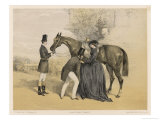 Lady in Her Riding Habit is Helped to Mount by a Gentleman While Her Groom Holds Her Horse's Head Giclee Print by Edmond Morin Lady in Her Riding Habit is Helped to Mount by a Gentleman While Her Groom Holds Her Horse's Head Giclee Print by Edmond Morin