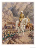 Lord Roberts on the March to Kandahar Giclee Print by Howard Davie