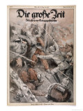 Hand-To-Hand Fighting Between German and French Infantry Giclee Print by E. Furst