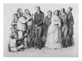 Dr J C Spurzheim Depicted with a Diversity of Human Types Giclee-trykk av H. Bruyeres
