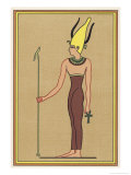 She Guards the Southern Frontier of Egypt and Lower Nubia and is Associated with the Nile Flooding Giclee-trykk av E.a. Wallis Budge