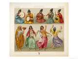 Group of Persian Musicians Play on a Variety of Instruments Giclee Print by Dambourget 