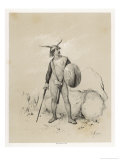 Un guerrier saxon reproduction procédé giclée par Victor Jean Adam