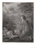 Banished by Abraham, The Servant-Girl Hagar Wanders in the Desert with Her Son Ishmael Giclee Print by W. Artaud