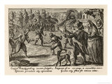 Spectators Watch a Game of Football Reproduction procédé giclée par Crispijn de Passe