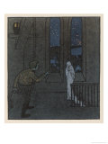 The Story of the Youth Who Went Forth to Learn What Fear was, The Boy Encounters a Ghost reproduction procédé giclée par Karl Fahringer