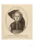 Catherine of Aragon Daughter of Ferdinand and Isabella of Spain 1st Queen of Henry VIII Giclee-trykk av Francesco Bartolozzi