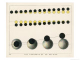 Diagram Showing the Progress of an Eclipse reproduction procédé giclée par Charles F. Bunt