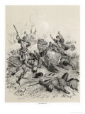 Battle of Tettenhall Edward the Elder King of the West Saxons Defeats an Army of Invading Danes reproduction procédé giclée par Victor Jean Adam