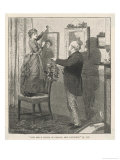 Hanging a Holly Wreath Giclee Print by F. Brewtnall