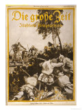 German Infantry are Attacked by Indian Cavalry Giclee Print by E. Furst