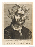 Jacopo Sannazaro Italian Writer Known for His "Arcadia" Derived from Virgil reproduction procédé giclée par Nicolas de Larmessin