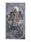 Mowgli Holds Aloft the Hide of Shere Khan the Tiger Giclee Print by J.m. Gleeson