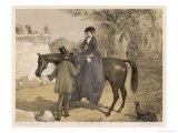 Lady in Her Riding Habit is Helped to Dismount by a Gentleman Giclee Print by Edmond Morin Lady in Her Riding Habit is Helped to Dismount by a Gentleman Giclee Print by Edmond Morin